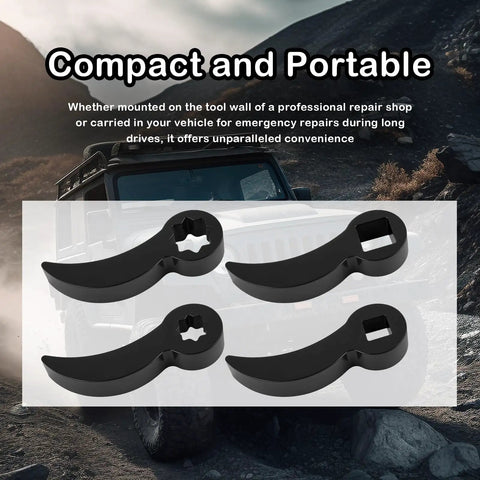 Pro Grade Multi Angle Ratchet Pry Bar Adapter Set on vehicle background showcasing tools for CV axle removal and auto repair.