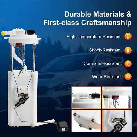 Electric Fuel Pump Assembly Replacement For Chevy Blazer GMC Jimmy Envoy Oldsmobile Bravada 1998 1999 2000 2001 2002 2003 2004 2005 Replaces E3992M 19177220 shown with durability and resistance features