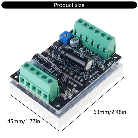 Top Shelf Smooth Operator 60V 500W Brushless Motor Driver Board With Hall Sensors, dimensions 63mm x 45mm.