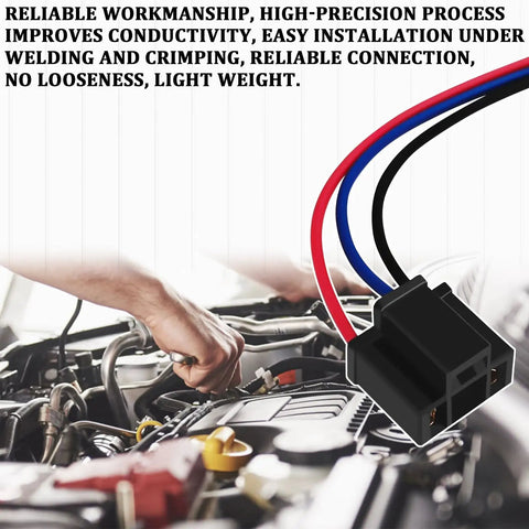 H4 Headlight Socket Connector 3 Way Male And Female Waterproof Wiring Harness Plug Adapter installed in car engine