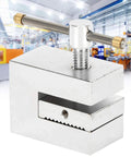 Beefy 500N Straight Single Tooth Clamp In Stainless Steel Push Pull Force Fixture For Tensile Testing, 4mm Opening, Rock Solid Clamp Strength, Durable Construction, Easy Operation, Perfect For Lab Tensile Tests. Stainless steel lab tensile testing clamp with 4mm opening
