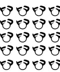 20 Piece Nylon Hose Clamps Five Eighth Inch Carabiner Style Black Plastic Hose Band Fasteners arranged in four rows.