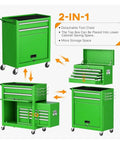 Heavy Duty Rolling Tool Chest With 8 Drawers And 2 In 1 Detachable Tool Chests Portable Steel Cabinet On Lockable Wheels For garage storage