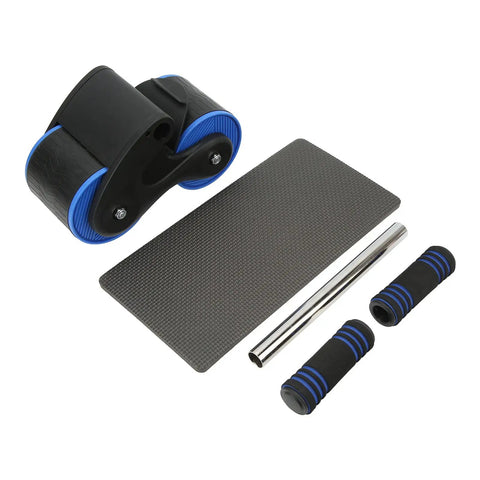 Double Wheel Abdominal Roller For Core Workout And Home Gym Anti Slip Handle 105mm Wide Wheels Durable ABS Construction Non Slip Grips