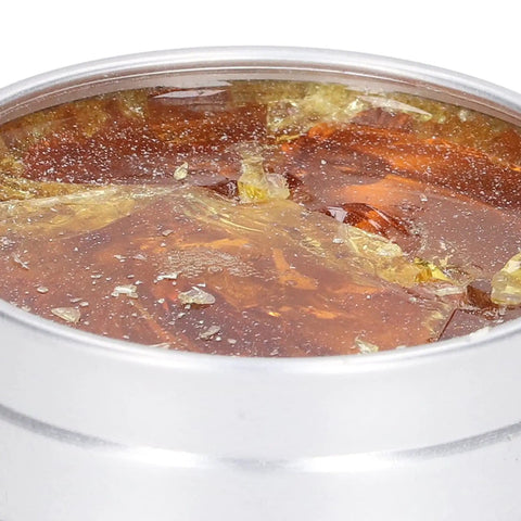 High Purity Rosin Soldering Flux Paste for Electronics No Clean 30g Low Smoke, glossy texture visible in open jar container