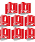 Fire Extinguisher Sign With Down Arrow, 8 By 6 Inches, Acrylic Projecting V Sign, Double Sided, Includes Screws For Easy Installation, Ideal For Home Office And Business Safety, 8 Pack