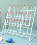 Festfends Metal Test Tube Drying Rack For Lab Use, Practical White Holder With 24 Slots, easy install with drying tubes.