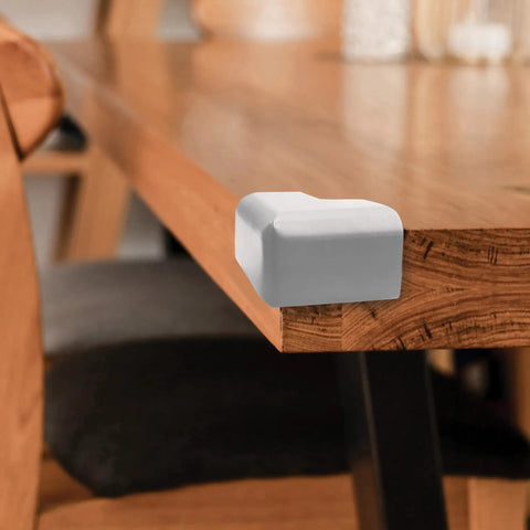 Premium Soft Foam Corner Protectors Grey Four Pack Furniture Edge Guards No Mess Setup And Secure Fit Shock Absorbing Bumpers For Glass Tops Desks And Baby Proof Interiors
