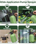 Half Gallon Hand Pump Sprayer for Home Garden Chores and Household Care with easy side fill port in various uses