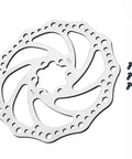 160mm Stainless Steel Bike Disc Brake Rotor For Road And Mountain Bikes Beefy Stopping Power Durable All Weather Performance High Quality Rotor Built To Last In Wet Or Dry Conditions, includes screws