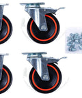 Top Shelf Heavy Duty Caster Set With Two Buttery Smooth Swivel Wheels And Two Rock Solid Fixed Casters Straight Up Ready To Go Plus Full Mount Kit.