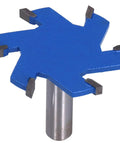 Premium 6-Flute Router Bit T-Slot Woodworking Tool Made From Durable YG8 Alloy And Carbon Steel For Sharp Cutting In Hardwood Projects With A 12mm Pattern Design. 6 flute design with carbide tips for precision cutting.