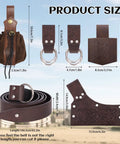 Totally All In One Medieval Renaissance Sword Belt Set For Pirate Costumes And Larp Gear With sizes in centimeters and inches