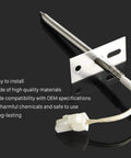 Stainless steel temperature sensor probe with cable for ovens, compatible with Samsung LG, focus keyword: Upgraded Temperature Sensor Probe For Range Ovens Easy Install Plug-N-Play Ready And Precise Readouts Compatible With Samsung And LG Ovens Fits EBG61305805 DG32-00002A 6322B62214A PS4240743 PS11732697