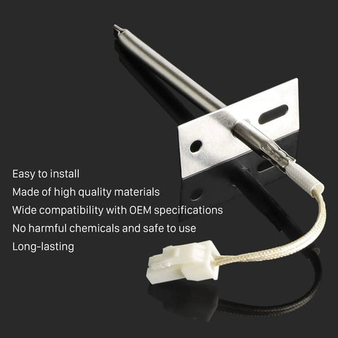 Stainless steel temperature sensor probe with cable for ovens, compatible with Samsung LG, focus keyword: Upgraded Temperature Sensor Probe For Range Ovens Easy Install Plug-N-Play Ready And Precise Readouts Compatible With Samsung And LG Ovens Fits EBG61305805 DG32-00002A 6322B62214A PS4240743 PS11732697