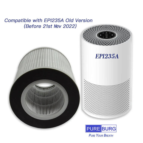 Two Pack H13 HEPA Replacement Filters For MEGAWISE EPI235A Air Purifier With 3 Stage Filtration Activated Carbon To Catch Dust Pollen Pet Dander VOCs Odors