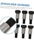 Shoulder Screws Set Six Piece Heavy Duty Plow Bolts And Nuts Kit For Home Improvement And DIYers Working With Wood And Metal
