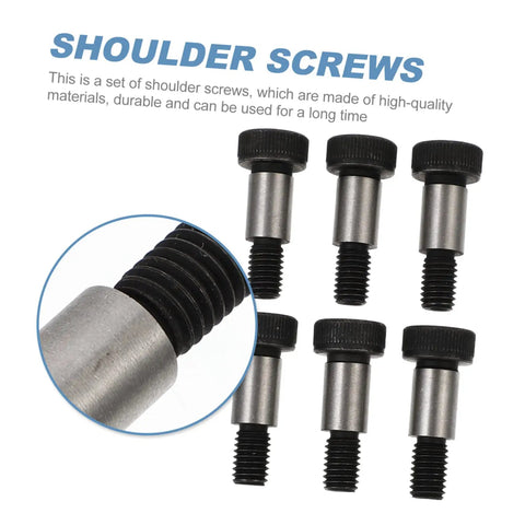 Shoulder Screws Set Six Piece Heavy Duty Plow Bolts And Nuts Kit For Home Improvement And DIYers Working With Wood And Metal