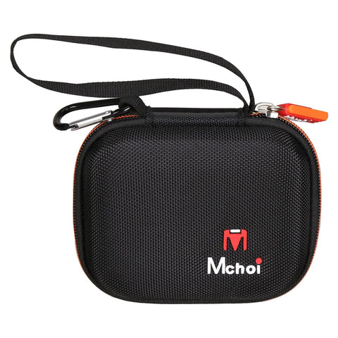 Mchoi Hard Carrying Case Fits for PREXISO 2-in-1 Laser Tape Measure,Digital Distance Meter, EVA Portable Storage Case Shockproof, Case Only, black with orange zipper.