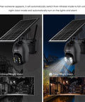 Wireless Outdoor All Weather Security Camera With 355 Pan And 100 Tilt, 6M Color Night Vision, PIR Motion Detection view