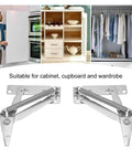 Rotating Concealed Hinges For Cabinets And Wardrobes, Heavy Duty Steel Spring Lift Hinge Set, 2 Piece, Easy Install