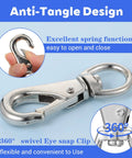 YBEATY 3.5-inch stainless steel swivel snap hook with spring-loaded gate