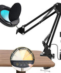 Must Have 15X Magnifying Glass With Light And Clamp For Hands Free Crafting And Close Work, 2 In 1 Desk Lamp With Dust Cover