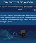 Tiny But Mighty TFmini S Micro LiDAR Module For Obstacle Avoidance, 0.1-12M Range, Single Point Ranging Sensor diagram
