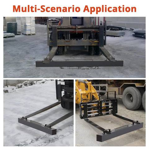 Heavy Duty Forklift Magnetic Sweeper Workhorse with 140 lb Lifting Capacity in industrial settings