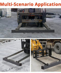 60 Inch Wide Hanging Magnetic Sweeper With 120 Lb Pull Strength mounted on forklift for debris removal