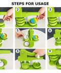 Steps for usage of Chill And Craft With This Legit 58Mm Button Maker Machine For Diy Pin Badge Creation with detailed visuals.