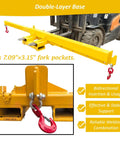 Nail Every Lift Task With This Heavy Duty 5 Ton Forklift Jib Boom Crane featuring bidirectional telescopic hoist for 7.09x3.15 fork pockets.