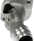 Heavy Duty Engine Coolant Thermostat Housing Assembly Direct Replacement Water Outlet showing metal construction and connection points.