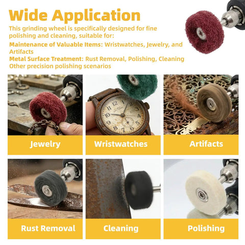 120 Piece Polishing Kit For Rotary Tool With One Eighth Inch Shank Universal Fit Buffing Wheels For Metal Wood Jewelry DIY Sanding