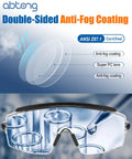 Boss Level Safety Glasses Over Eyeglasses With Hella Good Anti Fog Coating, showing clear lens design and anti-fog features.