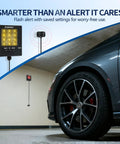 Car parked in garage with Adjustable Garage Parking Sensor With Tri Color LED Distance Indicator Ultrasonic Detection And Auto And Manual Modes For Safe Indoor Parking Plus No Sweat Hands Free Guidance In Tight Spaces displayed
