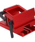 Slick Red Bench Grinder Sharpening Jig And Versatile Tool Rest For 6 Inch And 8 Inch Wheels with adjustable grip levers.