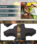 H Frame Hydraulic Shop Press Plate With Four Notches 1 Inch By 5 Inch By 5 Inch Heavy Duty Steel Bed Plates close-up view