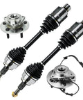 4WD Front CV Axles And Wheel Bearing Hubs Kit For Dodge Ram 1500 2006 2007 2008 With 5 Lug Left Side Speed Sensor Includes 2 Front CV Axles And 2 Wheel Hubs Remanufactured