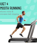 Man running on treadmill using 100 Percent Silicone Treadmill Lubricant For Quiet Belt Performance Easy Apply Lube For Home And Commercial Treadmills