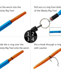 Step-by-step guide using Wacky Rigging Bass Fishing Tool For Wacky And Neko Styles With Camo Finish Includes 125 O Rings And 10 Bonus Hooks
