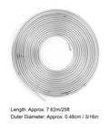 Coiled Heavy Duty Copper Plated Brake Line Tubing 25 Feet With Fittings Three Sixteenth Inch Outer Diameter for Braking Systems
