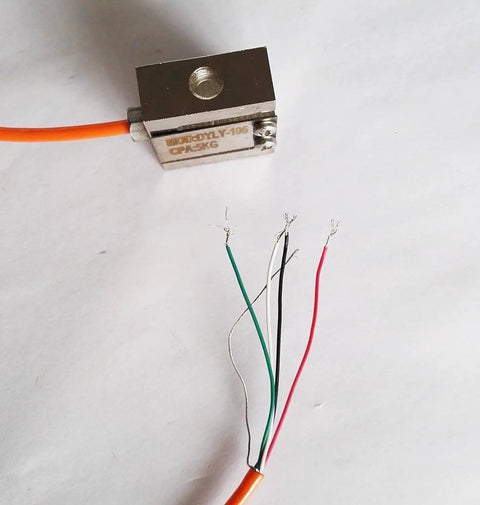 Ultra Compact 2Kg S Beam Load Cell For Tension And Compression High Precision Mini Sensor With Four Wire Connection Oil Proof Waterproof Hermetically Sealed Inside For Reliable Weighing In Harsh Environments. 2kg metal load cell with four exposed wires