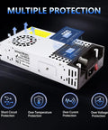 Knob Controlled Adjustable Power Supply 0 To 48V 600W With LED Display showing multiple protection features on casing.