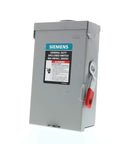 60 Amp 3-Pole 240V General Duty Safety Switch Non-Fusible Outdoor Compact Series with metal handle and ON/OFF labels.