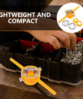 Heavy Duty 2-Piece PVC Thread Die Set For Plumbing Repair shown with compact design, highlighting orange body and stainless steel cutters.