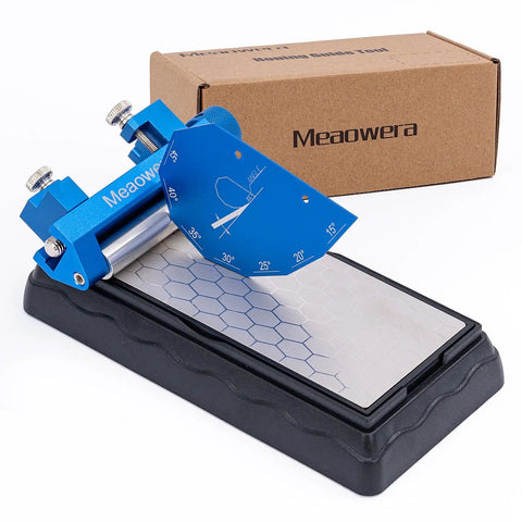 Pro Grade Chisel Sharpening Kit With Sharpening Stones And Honing Guide Wood Chisel Sharpener in workshop setting