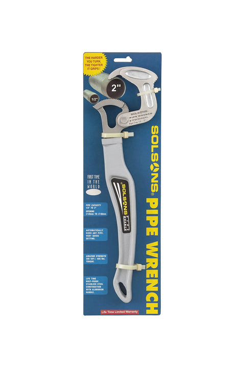 Heavy Duty 16 Inch Pipe Wrench With Slip Free Grip And Lightweight Aluminum Handle For Half Inch To Two Inch Plumbing Projects Easy To Use Multi Function Tool For Quick Tightening And Strong Torque in packaging
