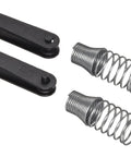 304 Spring Steel Kwik Link Clevis Set 4-40 Thread For Control Linkage And Threaded Rods Couplers 2 Pack, black clevises and springs