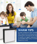 Family with 1040 Replacement Humidifier Wick For B40 B40C And Other Aircare Models displayed prominently over text